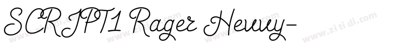 SCRIPT1 Rager Hevvy字体转换